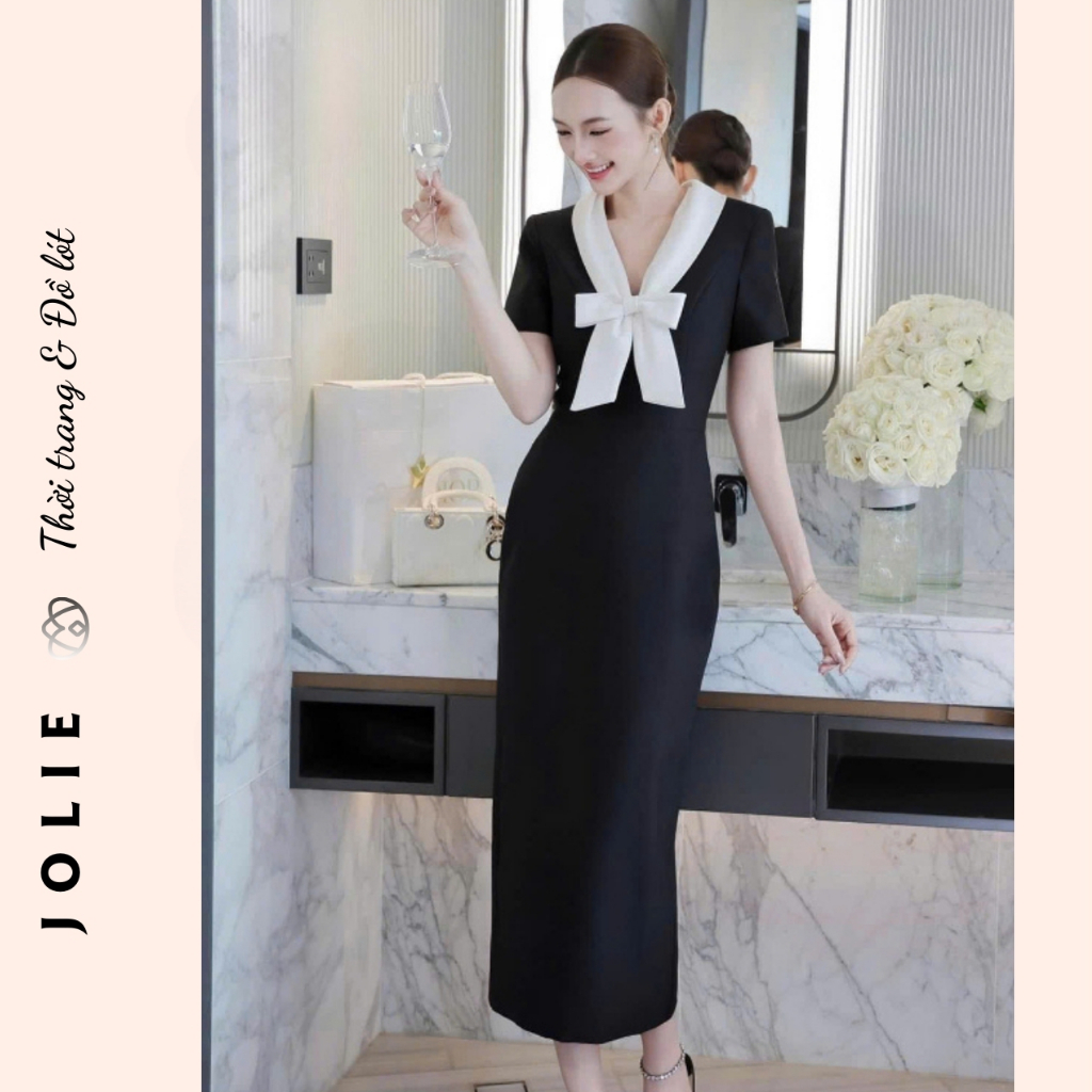 Váy Đầm Body Cổ Vest Thanh Lịch