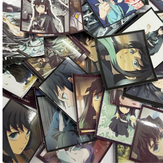 Set 48-96 Sticker Muichiro 4x4cm Hà trụ Kimetsu no Yaiba cắt sẵn, bóc ...