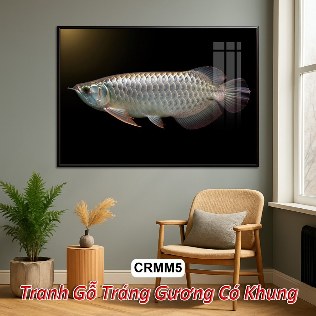 Tranh Tráng Gương Cá Rồng Phong Thủy Đem Lại Tài Lộc May Mắn Sức Khỏe - Tranh Gỗ Tráng Gương Decor Khách Sạn, Nhà Hàng