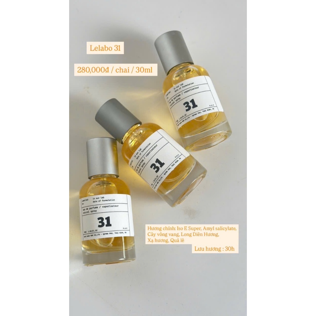Nước hoa nữ - non Rose 31 – Cuốn hút, Tinh tế, Sang trọng