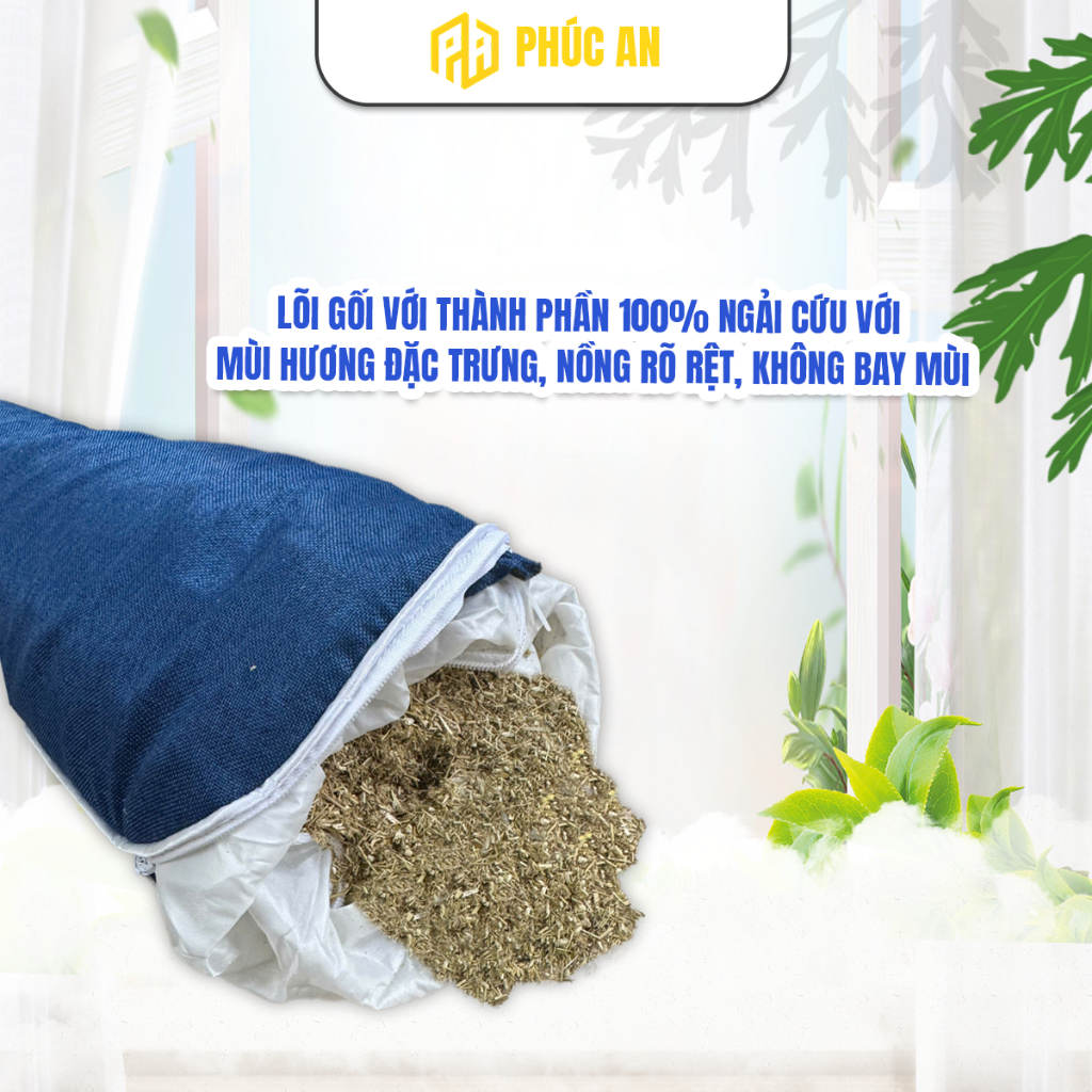 Gối Điện Ngải Cứu Phúc An Sưởi Ấm Giảm Đau Nhức Vai Gáy Thiết Kế Công Thái Học Hỗ Trợ Giấc Ngủ Ngon