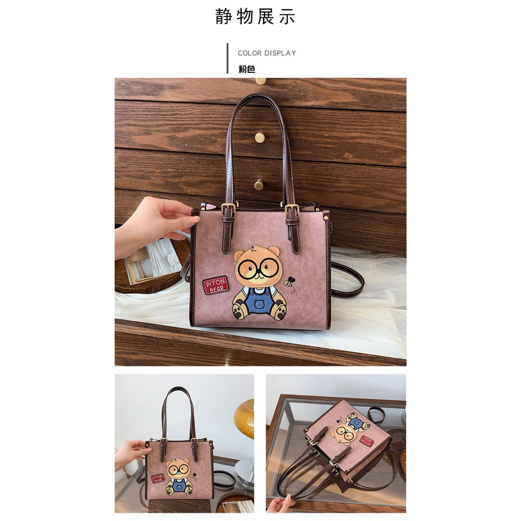 Túi Đeo Chéo, Túi Cầm Tay BeiBaoBao Logo Gấu To Cao Cấp Chính Hãng 8581