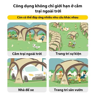 Lều Dã Ngoại Gấp Gọn, Mái Che Cắm Trại Xếp Gọn, Chống Mưa Chống Nắng, Siêu Rộng Thoáng Mát