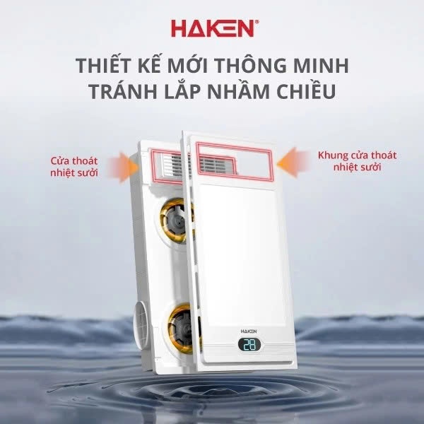 Sưởi âm trần thông minh 5 trong 1, thương hiệu HAKEN, model HK-QS06