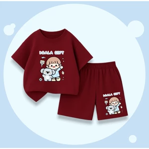 Set Quần Áo Trẻ Em – Hình Bé Trai Và Gấu Koala Gift Đáng Yêu, Vải Cotton Thoáng Khí (M 269)