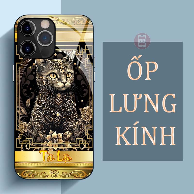 Ốp Lưng IPHONE 14, 14 PRO, 14 PLUS, 14 PROMAX Mặt Lưng Kính Cường Lực In Hình 12 con giáp Tài Lộc