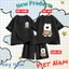 Bộ Thun Cotton Mềm Mịn Cho Bé – In 2 Mặt Hình Gấu Trắng Quàng Khăn Dễ Thương, Thoáng Khí, (M 270)