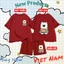 Bộ Thun Cotton Mềm Mịn Cho Bé – In 2 Mặt Hình Gấu Trắng Quàng Khăn Dễ Thương, Thoáng Khí, (M 270)