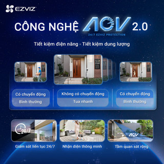 Bộ Camera Pin EZVIZ CB8 Pro 8MP - Pin 10.400mAh, Tự Động Cân Bằng Sáng Thông Minh, AI Nhận Diện Người/Xe, Công Nghệ AOV