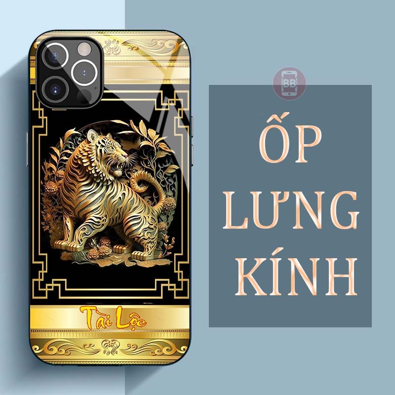 Ốp Lưng IPHONE 11, 11 PRO, 11 PRO MAX Mặt Lưng Kính Cường Lực In Hình 12 con giáp Tài Lộc