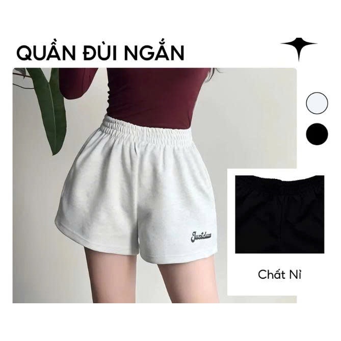 [Peinn] Quần Đùi Ngắn FA1-0018-68 Nỉ Cho Nữ Vải Poly Không Xù, In Chữ GIRLHOOOD