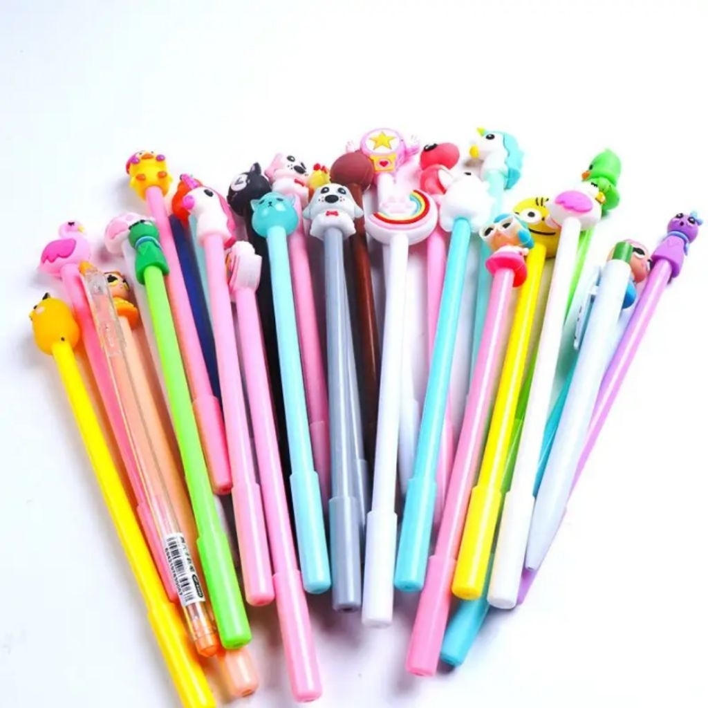 Combo 5 cây bút gel nước ngòi bút 0.5 hình kawaii