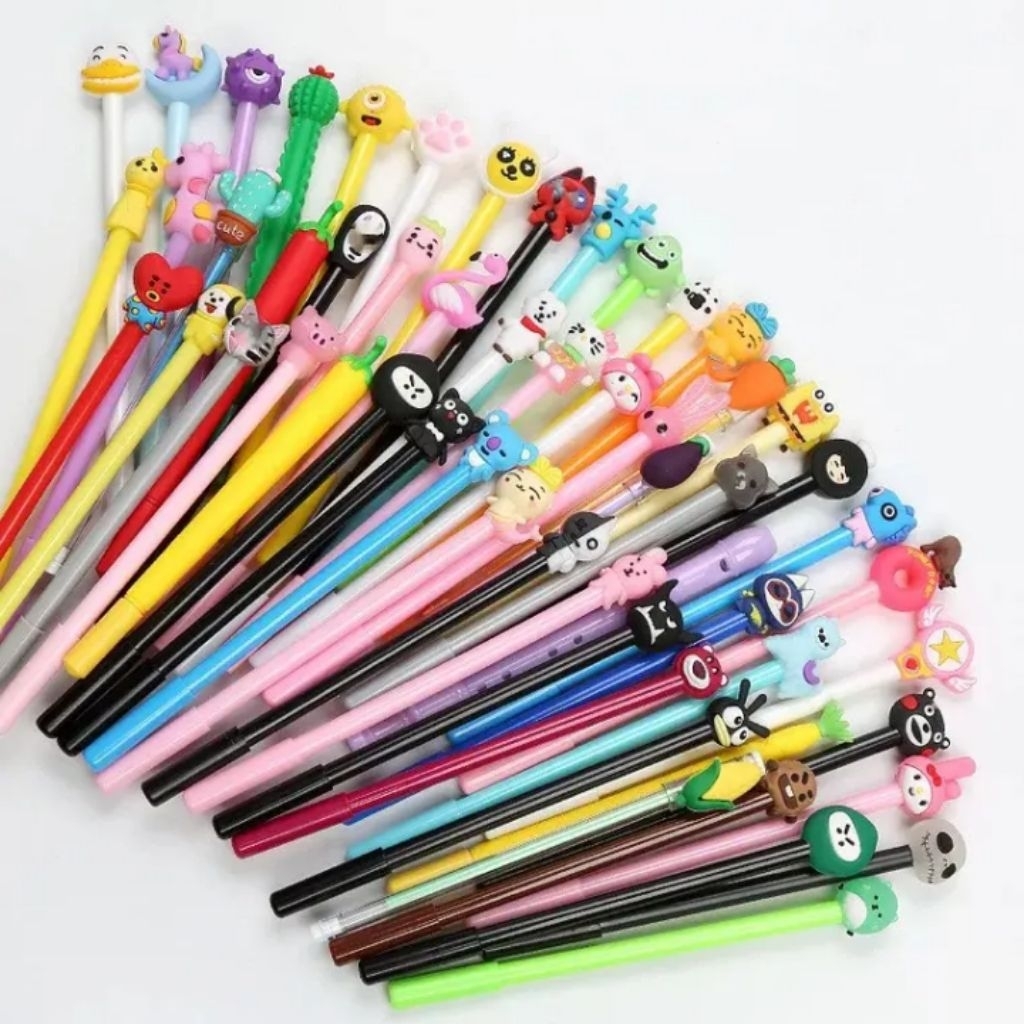 Combo 5 cây bút gel nước ngòi bút 0.5 hình kawaii