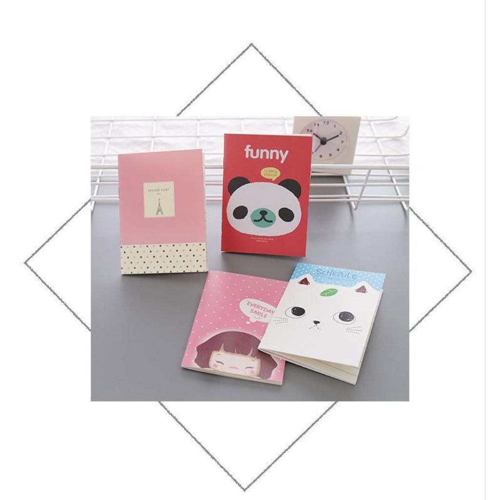 Combo 5 quyển sổ tay mini bỏ túi nhiều hình Kawaii (7x11cm)