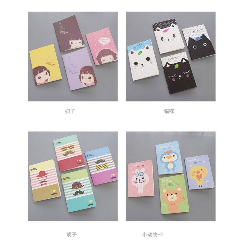 Combo 5 quyển sổ tay mini bỏ túi nhiều hình Kawaii (7x11cm)