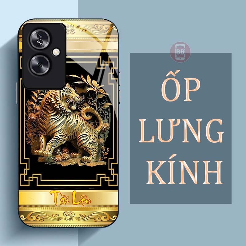 Ốp Lưng OPPO A79 5G Mặt Lưng Kính Cường Lực In Hình 12 con giáp Tài Lộc