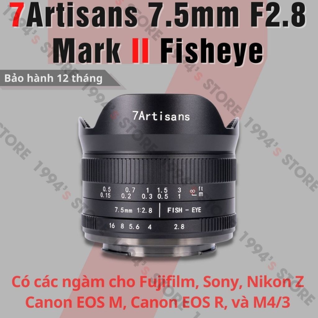 Ống kính 7Artisans Mark II Fisheye Dùng cho Fujifilm