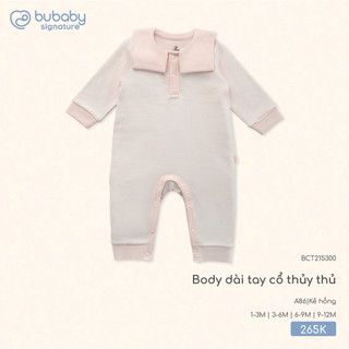 BuBaby BCT215300 Body dài tay cổ thuỷ thủ (kèm mũ) cao cấp cho bé trai và bé gái chất liệu mềm mại, dày dặn, an toàn