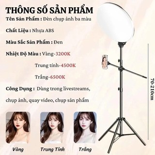 Đèn Trợ Sáng Tròn Viền PF 3 Size 26CM,33CM,45CM, Hỗ Trợ Quay Review, Trợ Sáng, Quay Video Livestream [BH12TH]