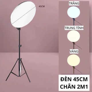 Đèn Trợ Sáng Tròn Viền PF 3 Size 26CM,33CM,45CM, Hỗ Trợ Quay Review, Trợ Sáng, Quay Video Livestream [BH12TH]