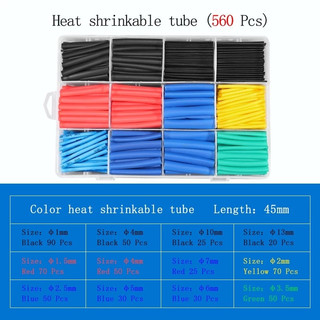 Hộp ống gen dây co nhiệt cách điện, nhiều màu, đủ kích cỡ 560 ống