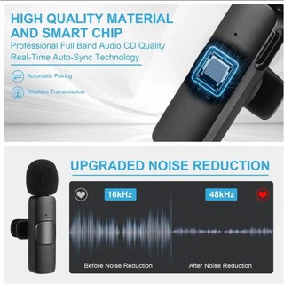 [BH12T]Micro cài áo không dây K8-K9 khử tiếng ồn siêu cấp, xa 20m, Micro thu âm không dây mẫu mới - hàng chính hãng