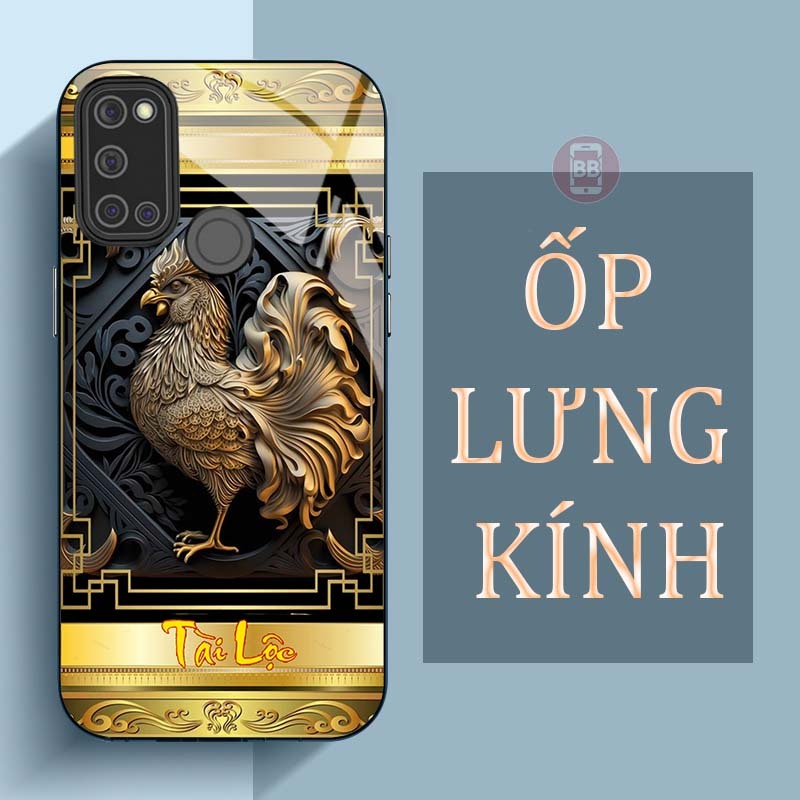 Ốp Lưng REALME 7I, REALME C17 Mặt Lưng Kính Cường Lực In Hình 12 con giáp Tài Lộc