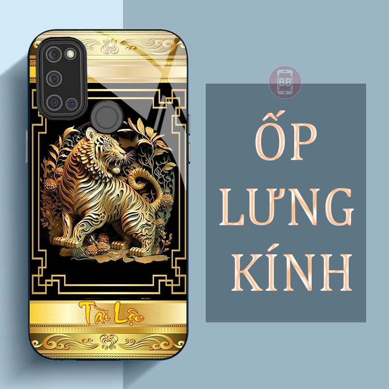 Ốp Lưng REALME 7I, REALME C17 Mặt Lưng Kính Cường Lực In Hình 12 con giáp Tài Lộc