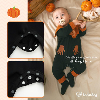 BuBaby BCT2110HL Body dài tay cài giữa cổ yếm Halloween cao cấp cho bé trai và bé gái mặc mùa lễ hội, chất liệu mềm mại