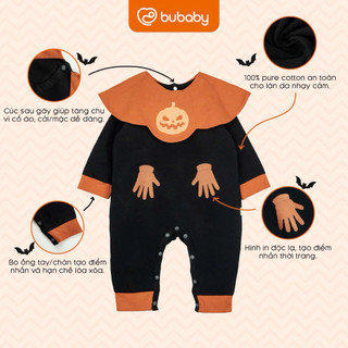 BuBaby BCT2110HL Body dài tay cài giữa cổ yếm Halloween cao cấp cho bé trai và bé gái mặc mùa lễ hội, chất liệu mềm mại