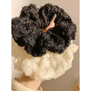 Buộc tóc scrunchies cho bé gái màu đen trắng