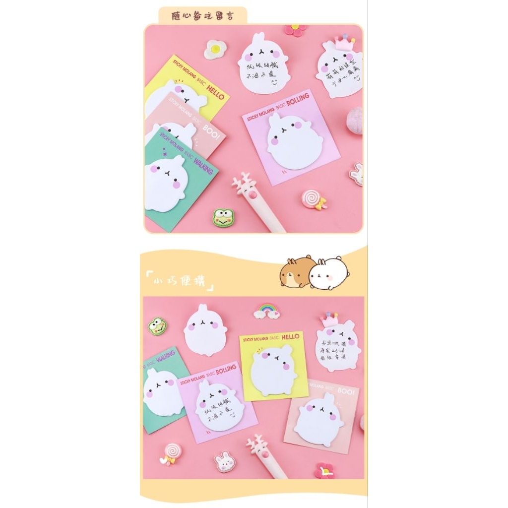 Combo 4 xấp Giấy note ghi chú molang cute