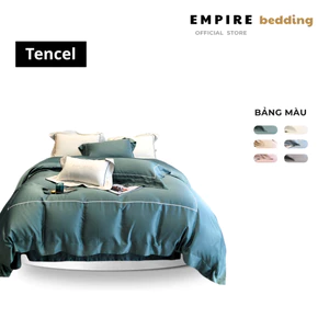Bộ chăn ga gối set 5 món tencel 120s mềm mịn EMPIRE cao cấp mang vẻ đẹp sang trọng bu chun drap ga