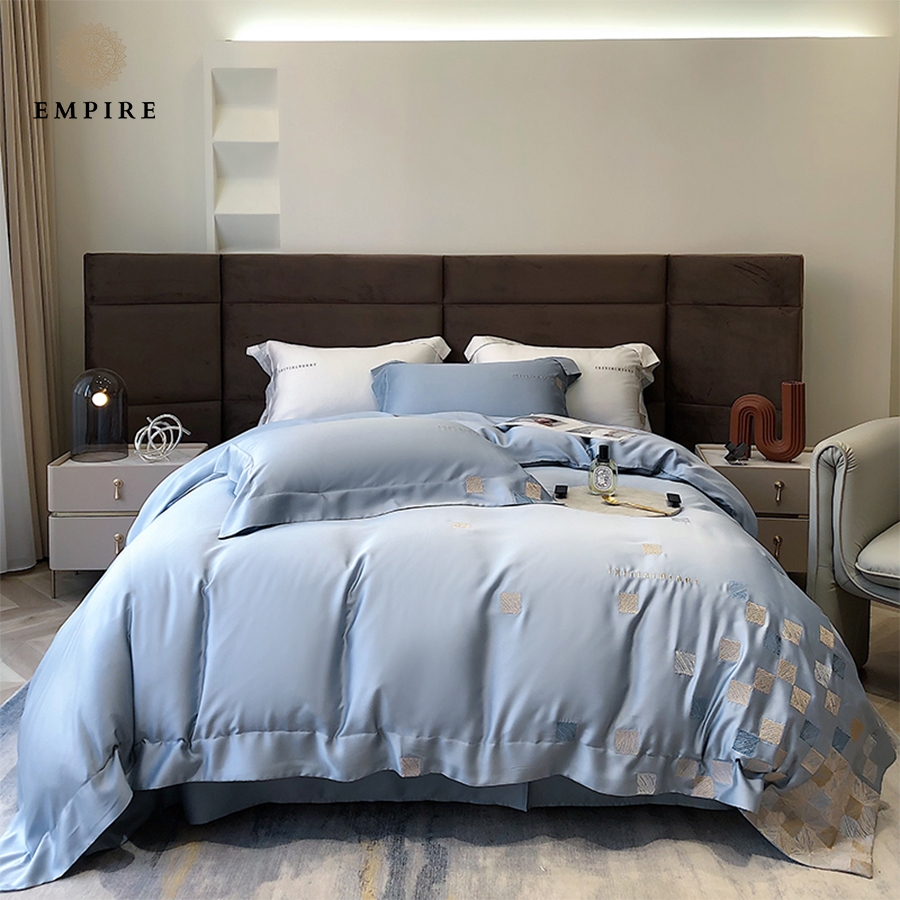 Bộ chăn ga gối nệm đệm tencel 120s cao cấp EMPIRE chất liệu thoáng mát  - EMPIRE Bedding & Decor