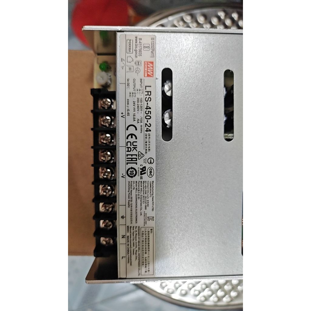 Schakelende Voeding 450-24 24V/18.8A/450W gelijkstroom Enige Output