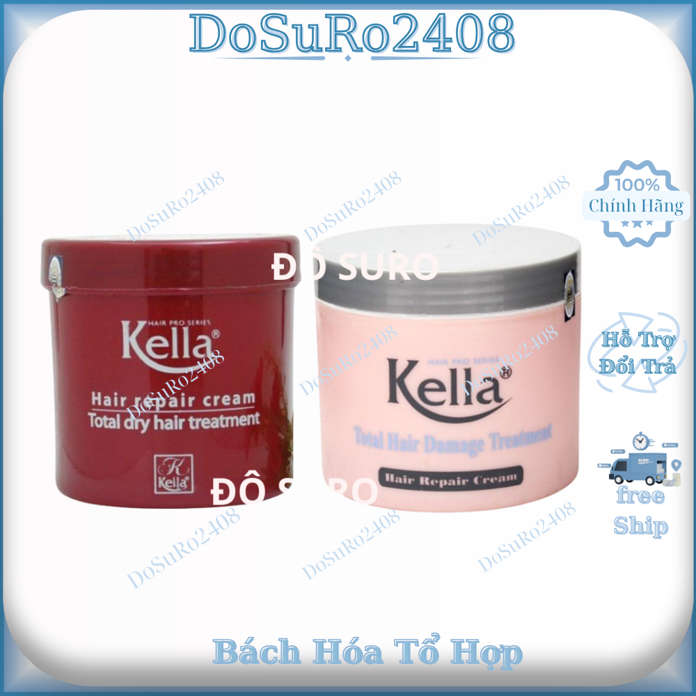 Dầu hấp tóc suôn mềm óng mượt Kella chính hãng hũ 500g