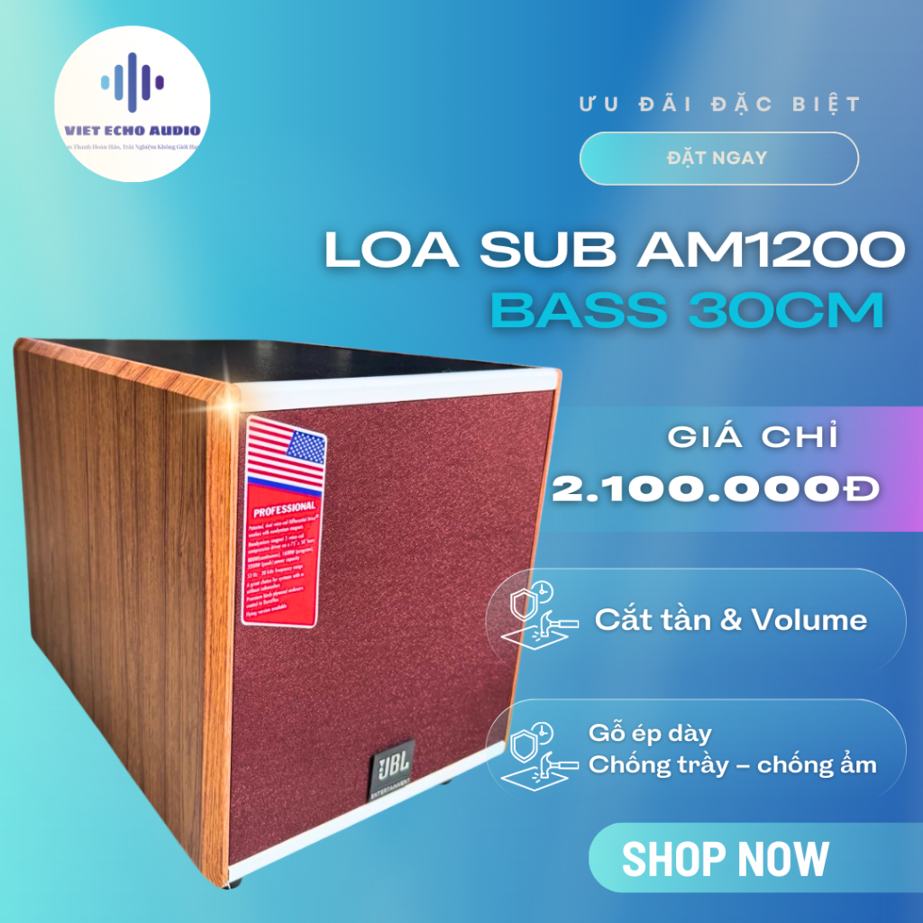 Loa Sub Bass 3 Tấc (ECANG VẢI) AM 1200 – Thùng Gỗ Cao Cấp | Âm Trầm Sâu ...