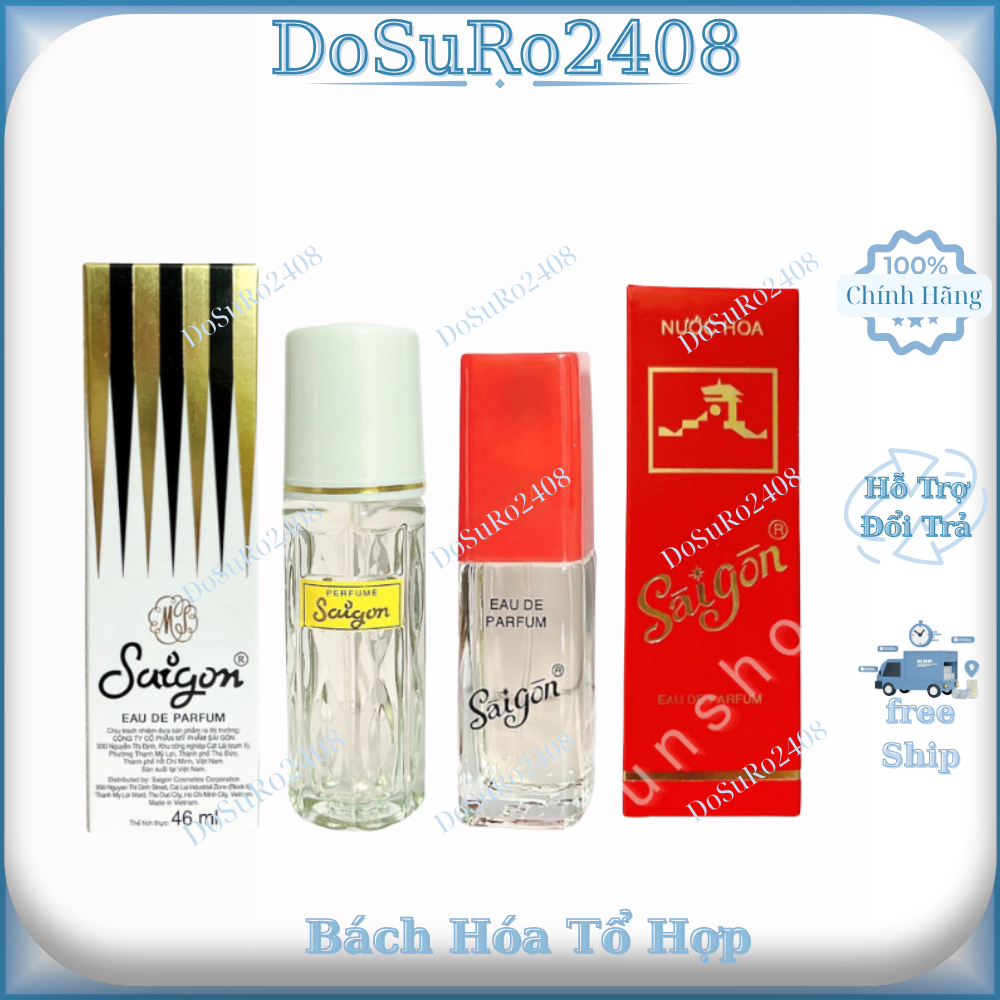 Nước hoa Sài Gòn trắng (sọc) và sài gòn đỏ chính hãng 27ml,46ml