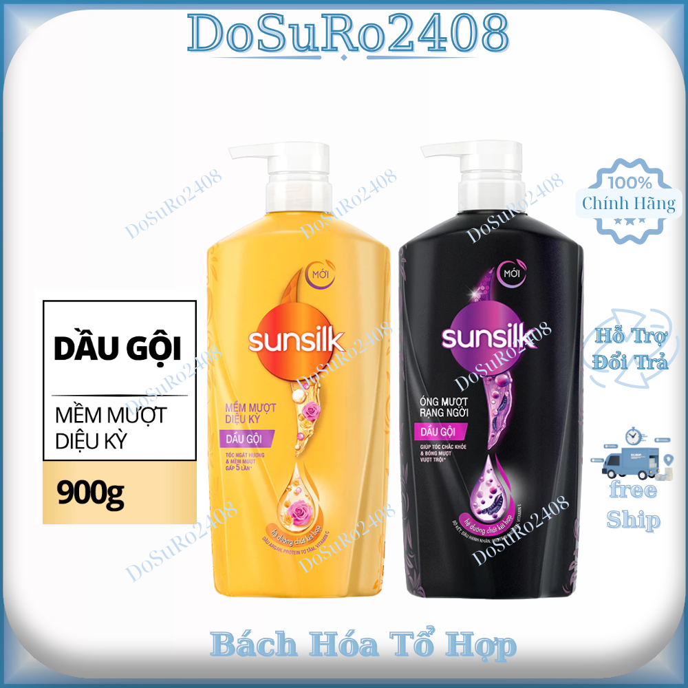 Dầu gội SUNSILK óng mượt rạng ngời, mềm mượt diệu kì 850g