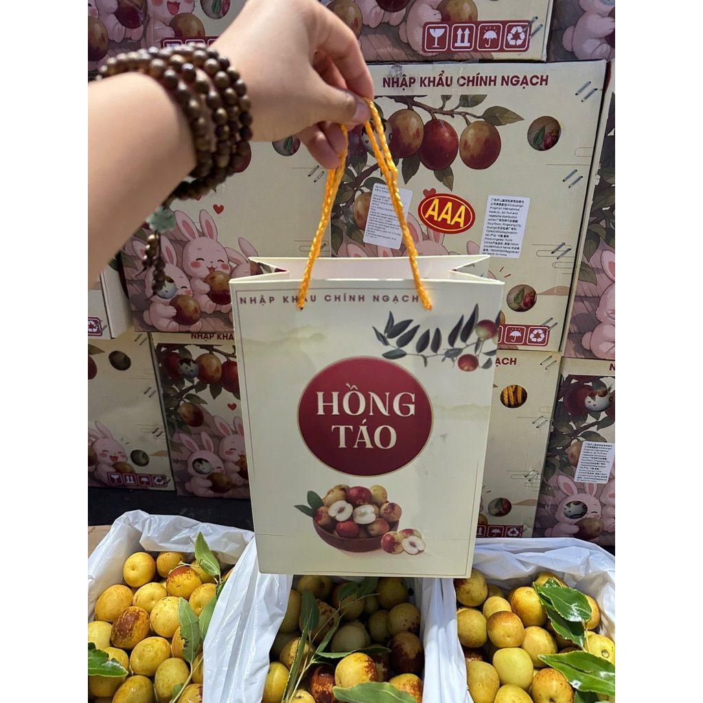 [Hoả Tốc HCM] Hồng Táo 2A Xách tay -Túi 1KG luôn hộp - Kèm túi giấy