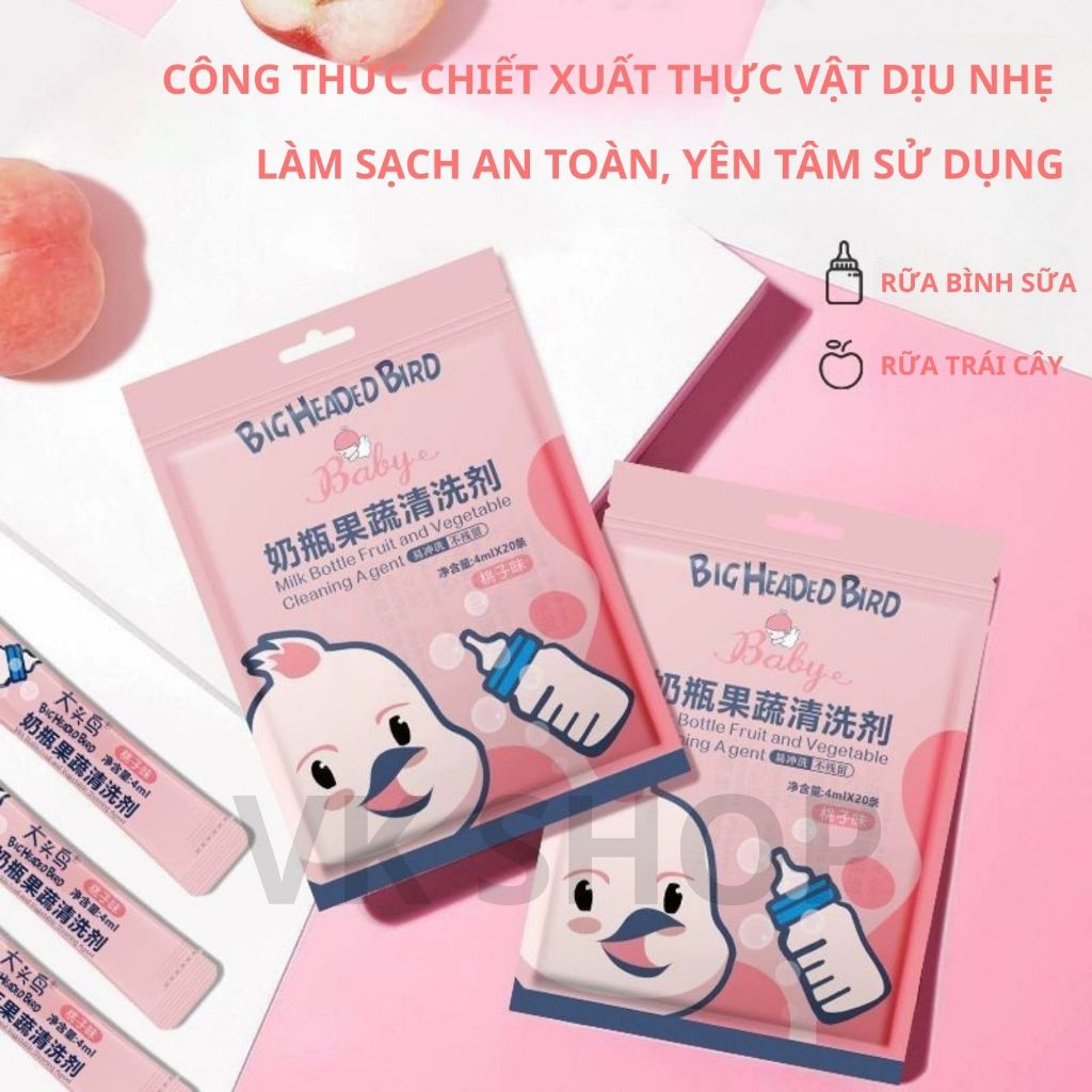 Nước Rửa Bình Sữa, Trái Cây, Bình Nước Mang Đi – Dạng Mang Đi Du Lịch Tiện Lợi, An Toàn, Làm Sạch Hiệu Quả