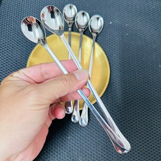 ( Đá S1 ) Muỗng Cà Phê  S1 Inox 304 cán Dài 19,3cm Sang Trọng, Bền Đẹp  Muỗng Inox 304