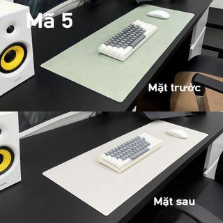 Pad Chuột Cỡ Lớn Da PU 2 Mặt Màu Xanh/Hồng phấn - Chống Nước 100% - Chống Xước - Chống Bụi