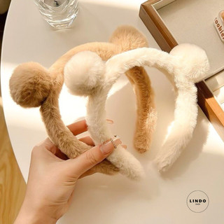 Cài Tóc Gấu Trúc Cute LINDO, Băng Đô Dễ Thương, Lông Nhung Mềm Mại, Kiểu dáng Đa Dạng
