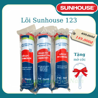 Lõi lọc thô 123 Sunhouse Chính Hãng 100% - Bộ 3 Lõi 1-2-3