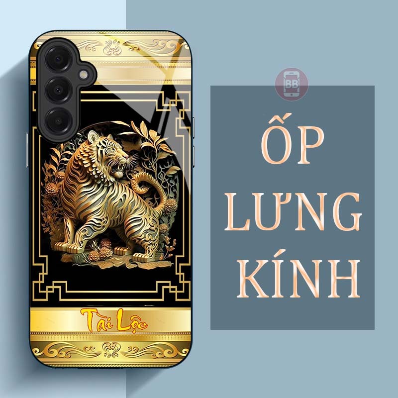 Ốp Lưng SAMSUNG A16, A26, A36, A56 5G Mặt Lưng Kính Cường Lực In Hình 12 con giáp Tài Lộc