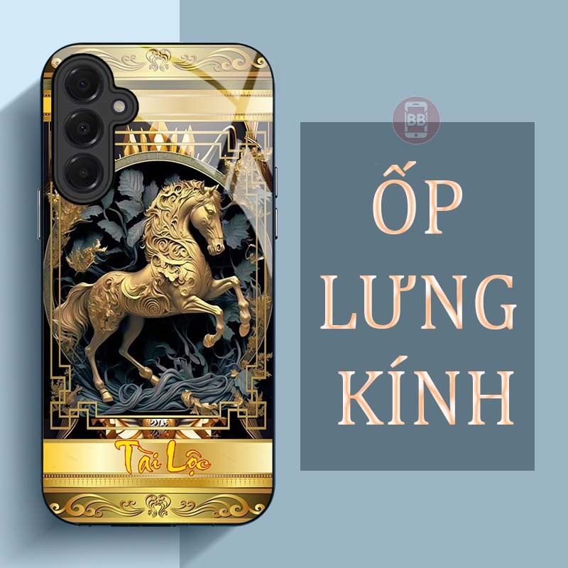 Ốp Lưng SAMSUNG A16, A26, A36, A56 5G Mặt Lưng Kính Cường Lực In Hình 12 con giáp Tài Lộc