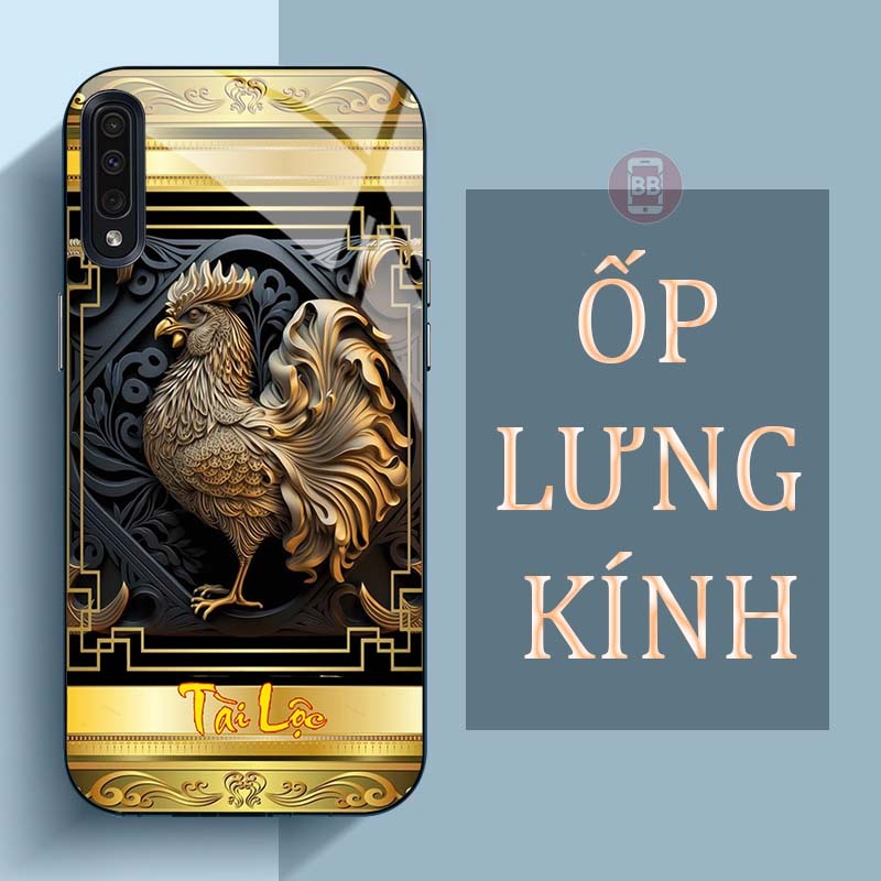 Ốp Lưng SAMSUNG A30S, A50, A50S, A70, A7 2018 Mặt Lưng Kính Cường Lực In Hình 12 con giáp Tài Lộc