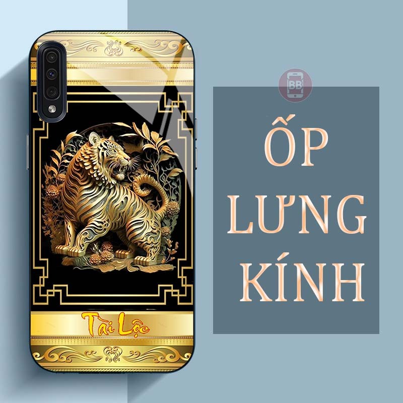 Ốp Lưng SAMSUNG A30S, A50, A50S, A70, A7 2018 Mặt Lưng Kính Cường Lực In Hình 12 con giáp Tài Lộc
