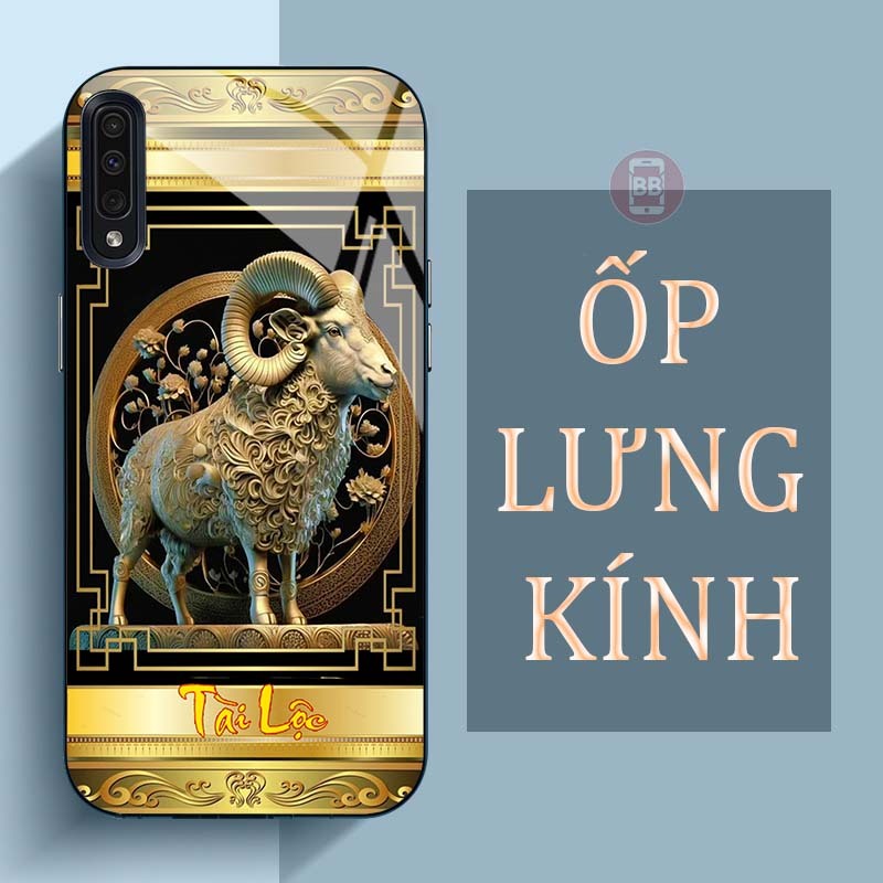Ốp Lưng SAMSUNG A30S, A50, A50S, A70, A7 2018 Mặt Lưng Kính Cường Lực In Hình 12 con giáp Tài Lộc